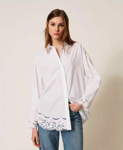 TWINSET CAMICIA IN POPELINE