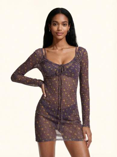 MEFUI MINI DRESS FLOREALE