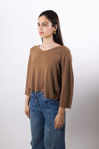 VICOLO MAGLIA A MANICA LUNGA CON SCOLLO A 