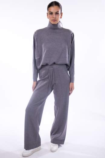 BEJADE PANTALONE A PALAZZO CON NERVATURA