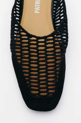 PATRIZIA PEPE MULES IN CROCHET CON PUNTA IN SUEDE