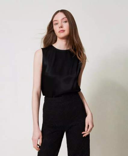 TWINSET TOP CON DRAPPEGGIIO DONNA