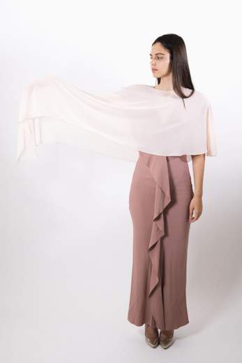 PATRIZIA PEPE PONCHO IN GEORGETTE ASIMMETRICO