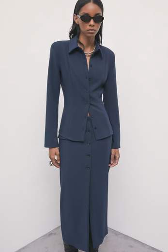 PATRIZIA PEPE CAMICIA STRUTTURATA IN TELA