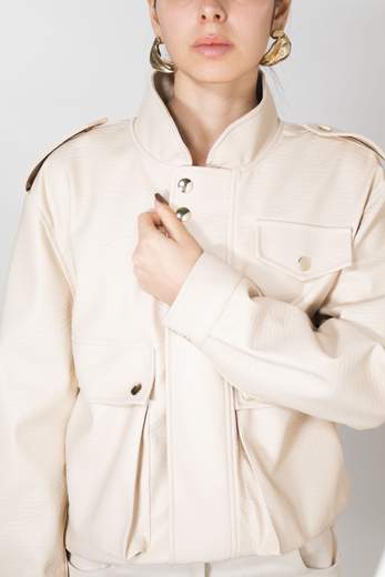 rame BOMBER ECOPELLE MARTELLATA