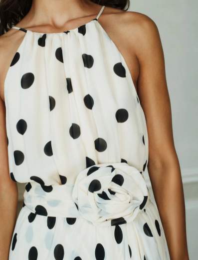 Marella ABITO IN GEORGETTE SCOLLO ALL'AMERICANA