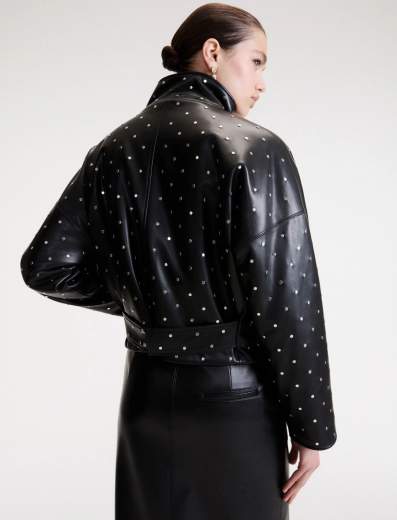 Marella BOMBER ECOPELLE CON BORCHIE