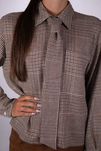 Marella CAMICIA CROP CON CRAVATTA