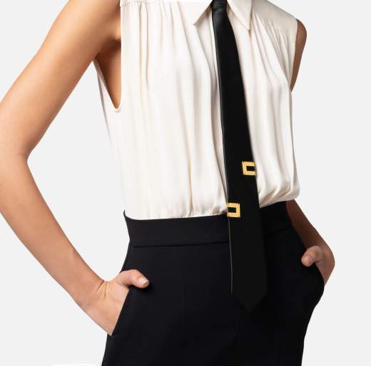 ELISABETTA FRANCHI TUTA CON CRAVATTA DONNA