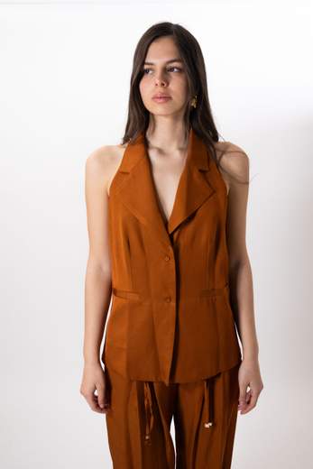 Cristinaeffe GILET MONOPETTO CON REVERSE