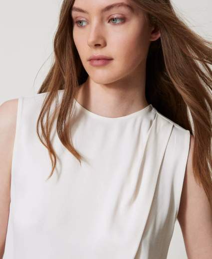 TWINSET TOP CON DRAPPEGGIIO DONNA