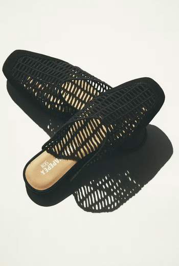 PATRIZIA PEPE MULES IN CROCHET CON PUNTA IN SUEDE