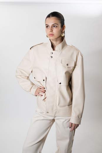 rame BOMBER ECOPELLE MARTELLATA