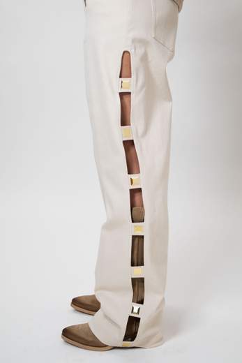 rame PANTALONE IN COTONE DRITTO