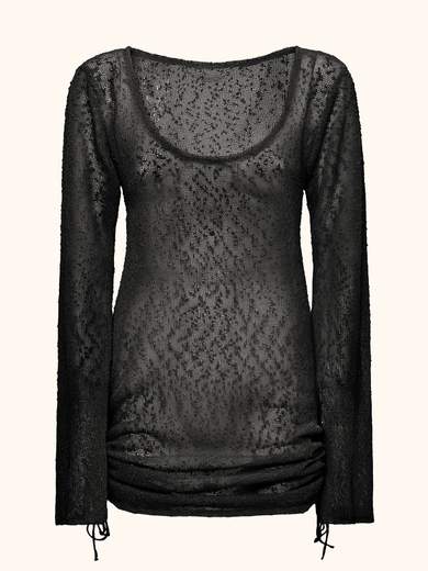 MEFUI ABITO A MANICHE LUNGHE TESSUTO MESH