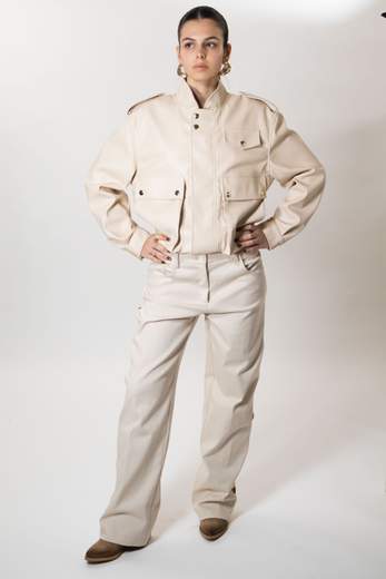 rame PANTALONE IN COTONE DRITTO