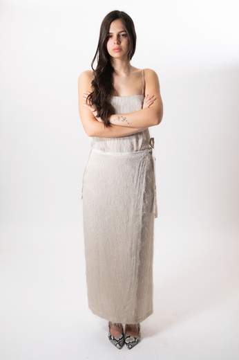 rame GONNA A PORTAFOGLIO CON FRANGE