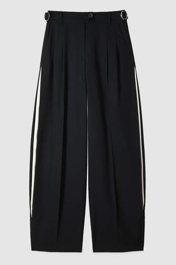 PATRIZIA PEPE PANTALONE A PALAZZO IN GABARDINA