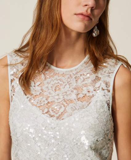 TWINSET ABITO SMANICATO IN PIZZO