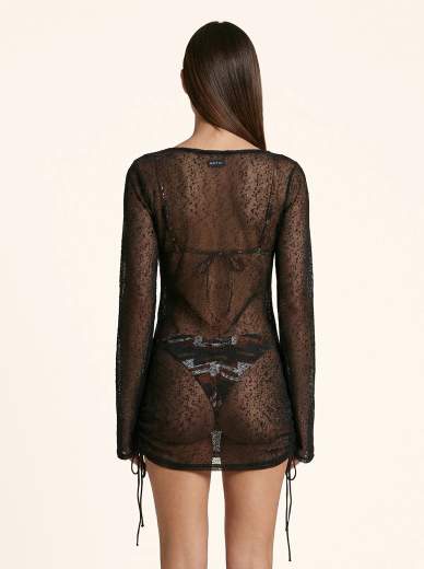 MEFUI ABITO A MANICHE LUNGHE TESSUTO MESH