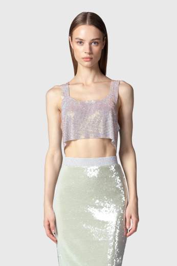 TWENTYFOURHAITCH TOP CROP IN STRASS