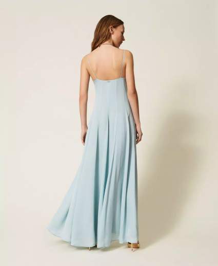 TWINSET ABITO LUNGO IN RASO