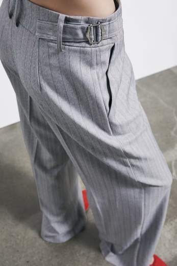 PATRIZIA PEPE PANTALONE A PALAZZO GESSATO