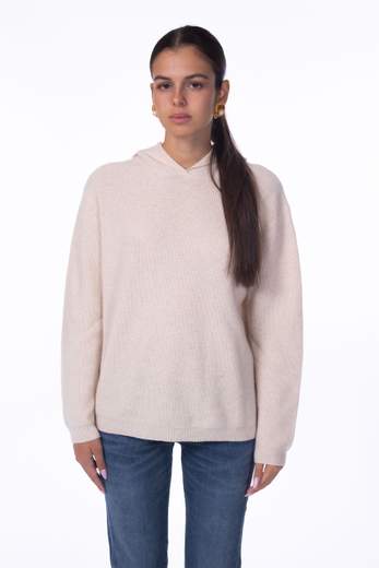 BEJADE FELPA IN MAGLIA CON CAPPUCCIO