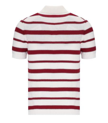 MM Max Mara POLO A MANICHE CORTE A RIGHE