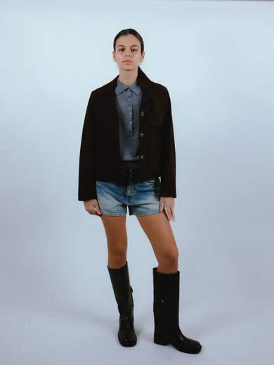 VICOLO GIACCA SCAMOSCIATA