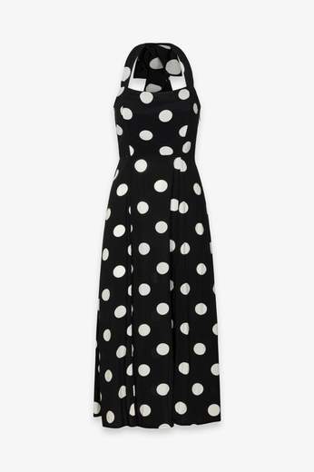 MAR DE MARGARITAS ABITO MIDI CON SCOLLO SQUADRATO