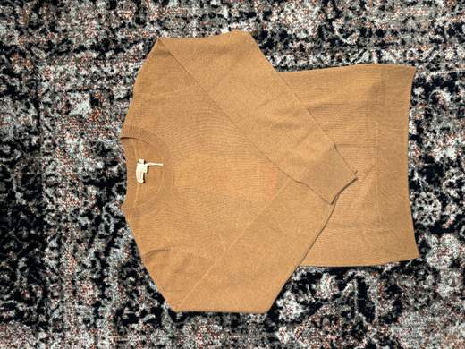ABSOLUT CASHMERE MAGLIA GIROCOLLO CON FINITURE A COSTE 100% CASHMERE