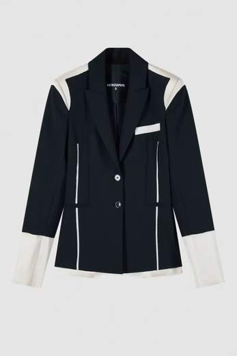 PATRIZIA PEPE BLAZER SARTORIALE TAGLIO VIVO