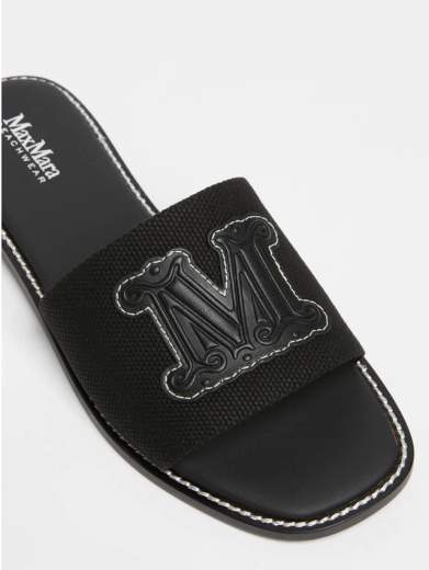 MAX MARA BEACHWEAR SANDALO IN CANVAS