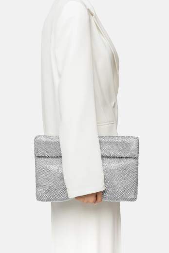 TWENTYFOURHAITCH MAXI POCHETTE CON STRASS