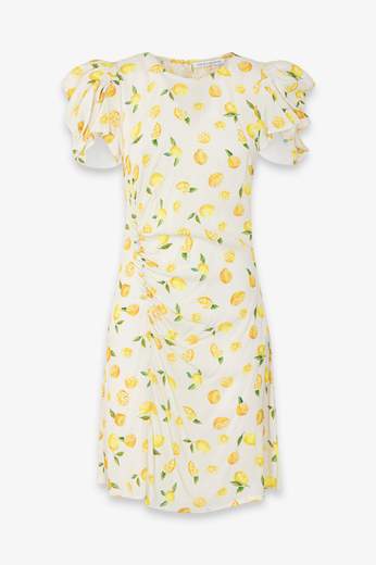 MAR DE MARGARITAS ABITO CORTO CON DRAPPEGGIO