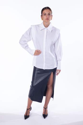 Silence limited CAMICIA OVERSIZE CON BOTTONI NASCOSTI