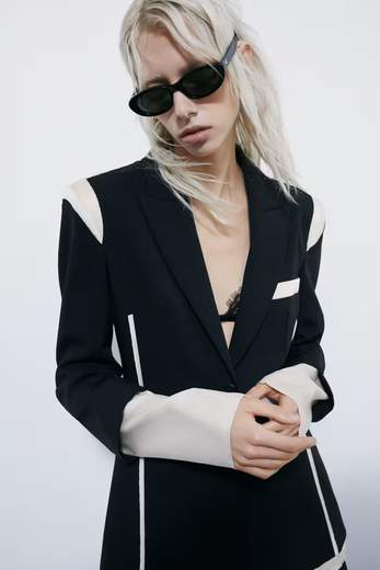 PATRIZIA PEPE BLAZER SARTORIALE TAGLIO VIVO