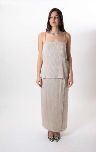 rame TOP A CANOTTA CON SPACCHI