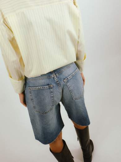 ICON DENIM BERMUDA IN JEANS TAGLIO VIVO