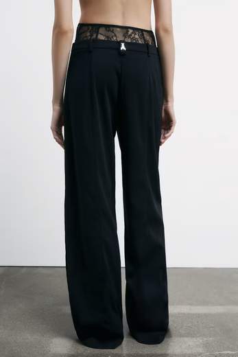 PATRIZIA PEPE PANTALONE A PALAZZO IN CREPE'