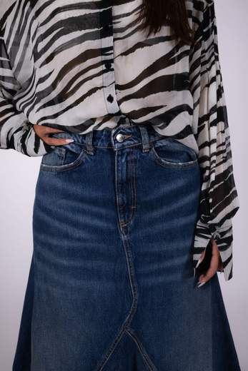 ICON DENIM GONNA DI JEANS SVASATA