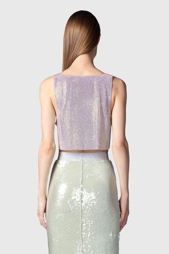 TWENTYFOURHAITCH TOP CROP IN STRASS