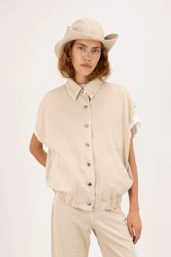 ICON DENIM GILET IN DENIM