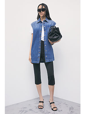 PATRIZIA PEPE GILET IN DENIM