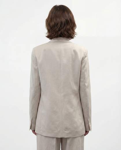 rame BLAZER MONOPETTO MISTO LINO