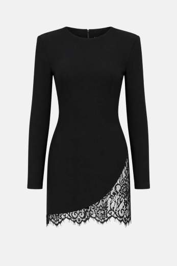 TWENTYFOURHAITCH MINI DRESS CON PIZZO