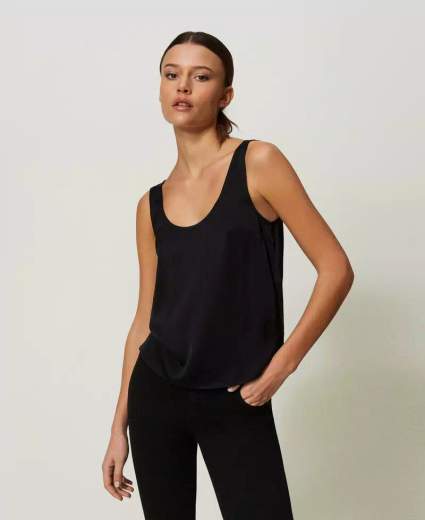 TWINSET TOP IN RASO DONNA