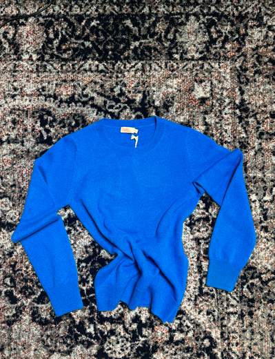 ABSOLUT CASHMERE MAGLIA GIROCOLLO CON FINITURE A COSTE 100% CASHMERE