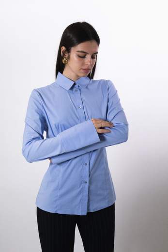 PATRIZIA PEPE CAMICIA IN POPELINE SLIM